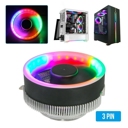 LED CPU Cooler Cooling Colorful fan Radiator For Intel 775/1150/1156 AMD