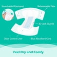 thumbnail image 3 of SUNKISS TrustPlus Adult Diapers with Maximum Absorbency, Disposable Incontinence Briefs with Tabs for Men and Women, Odor Control, XXLarge, 15 Count, 3 of 8