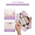 thumbnail image 2 of Neceser Narwey de viaje grande a cuadros para mujer, color morado, 2 of 7