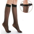thumbnail image 4 of Women's Sheer Knee Highs Pantyhose With Reinforced Toe 20D Nylon Stockings For Women, 4 of 5