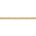 thumbnail image 2 of Real 14kt Yellow Gold 2.9mm Flat Beveled Curb Chain Chain Bracelet; 7 inch; for Adults and Teens; for Women and Men, 2 of 4