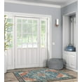 thumbnail image 4 of Markum 3' x 5' Washable Accent Rug, Teal and Rust, 4 of 7