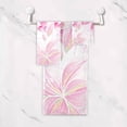 thumbnail image 4 of GZHJMY Bath Towel Sets for Bathroom Hand Towels Fingertip Towels Lilies and Lotuses on A White 3 Piece Decorative Soft Cotton Absorbent, 4 of 6