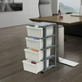 thumbnail image 6 of Modern 4 Drawer Dresser Storage Tower Organizer Unit for Bedroom Closet Entryway Gray 4-Drawer Organizer, 6 of 17