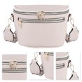 thumbnail image 1 of Bolso Cintura Pecho Riñonera para Mujeres Hombres Multi Bolsillos PU Cuero Sling Monedero, 1 of 9