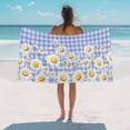 thumbnail image 3 of Beach Towel Daisy Floral Bath Pool Towels Spring Summer Flower Blue Plaid Absorbent Beach Towel Soft Large Quick Dry Lightweight Camping Travel Sports Yoga Gym Swim Towels for Adult 35x70 Inch, 3 of 9