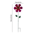 thumbnail image 6 of Metal Flowers for Outside Iron Garden Stakes Decorative with Rotating Petals, 22.84 Inches Tall for Courtyard Yard Ornament, 6 of 6