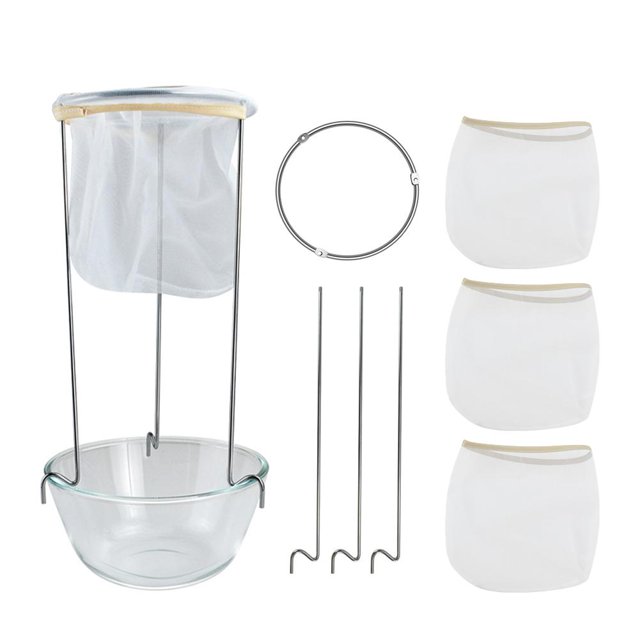 Stainless Steel Jam Filter Rack Juice Soy Milk Triangle Filter Wear-resistant Z3K0 Tea Milk Bag Coffee rust M1M02