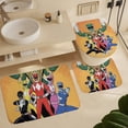 thumbnail image 6 of Power Rangers 4 Pcs Bathroom Shower Curtain Set with Rugs(Bath Mat,U Shape Mat, Toilet Lid Cover Mat) Bathroom Accessory Sets, 6 of 8