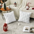 thumbnail image 3 of Christmas Throw Pillow Covers Soft Plush Jacquard Festivals Winter Cushion Case Decoration for Sofa Couch Bedroom Living Room Home Decor, Ornament Storage, 16 x 16 Inch 1 Pack, 3 of 10