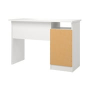 Tvilum Warner 4 Drawer Office Desk with 1 Shelf for Adults, White Finish