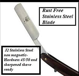 G.B.S Black Wood Shave Ready - Carbon Steel Straight Razor, Cut Throat, Professional - Half Hollow, Manual, Well Balanced Effortless Glide: Durable, Friendly, Wet Shaving