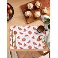 thumbnail image 2 of Watermelon Placemats Set of 4,Washable Woven Burlap Cloth Fabric Placemat for Square/Rectangle/Round/Oval Dining Table,Easy Clean Place Mats for Kids Tropical Summer Fruits Contemporary Painting, 2 of 5