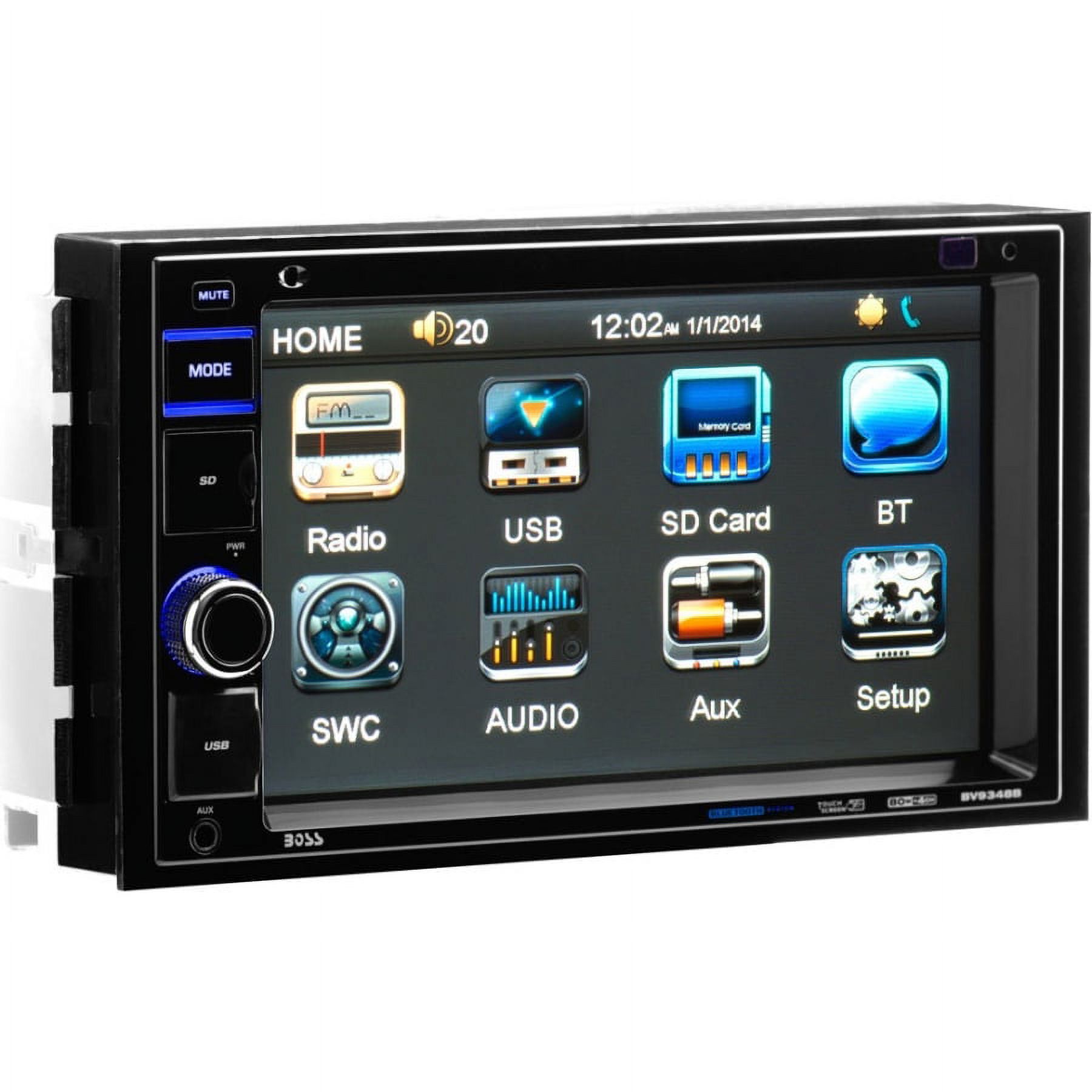 Boss BV9348B 6.2" Touch Mechless Double-DIN with USB/SD/AUX Input - image 2 of 8