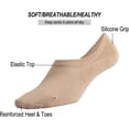 thumbnail image 3 of No Show Socks Women Non Slip Low Cut Socks Cotton Short Socks for Women Invisible Liner 3/6 Pairs, 3 of 5