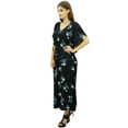 thumbnail image 6 of Bimba Women's Floral Printed Kimono Kaftan Long Maxi Caftan Night Gown Coverup, 6 of 8