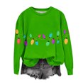 thumbnail image 2 of Pisexurs Hauts pour Femmes en Liquidation, Chandail en Molleton de Noël Imprimé à Manches Longues et Col Rond pour Femmes, Blouse, 2 of 3