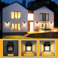 thumbnail image 5 of Lámpara Solar De Pared Exterior De Tungsteno Con Sensor 2pzs Luz Solar Jardin Focos Para Patio Eo Safe Imports Negro, 5 of 5
