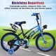 thumbnail image 5 of Bicicleta para Niños R16, con Adjustable Seat Handbrake, Ruedas de Entrenamiento con Luces, Canasta, Termo, Bicicleta con 4 Ruedas de 4 a 8 Años (Azul), 5 of 8