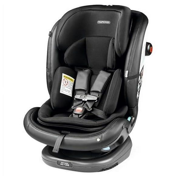 Peg Perego Primo Viaggio Asiento convertible todo en uno para automóvil - Recién nacido hasta 10 años o más - 5-120 lbs - Altura ajustable y delgada, 100% libre de FR, Hecho en Italia, Regaliz (Negro)