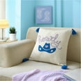 thumbnail image 4 of Mainstays 'Howdy' Blue Tasseled Decorative Pillow, 16.5" L x 16" W, 4 of 7