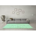 thumbnail image 3 of Ahgly Company Indoor Square Oriental Light Blue Traditional Area Rugs, 4' Square, 3 of 4