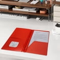thumbnail image 1 of Ynlkorvg Pack Plastic Pocket Folder Heavy Duty Folders With Pockets Fit Letter Size Paper For School, 1 of 4