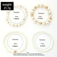 thumbnail image 4 of Pulseras para mujer, regalos para mujer, conjunto de 4 pulseras de corazón con cuentas y perlas, accesorios de moda, pulseras para mujer, 4 of 5