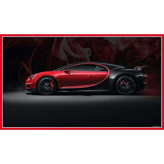Iconic Arts Laminated 16x12 Poster: Koenigsegg - Bugatti Chiron