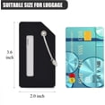 thumbnail image 3 of SkyAuks 7 Pack Silicone Luggage Tag Baggage Handbag Travel Suitcase Tags with Name ID Card Perfect to Quickly Spot Luggage Suitcase (Black）, 3 of 7