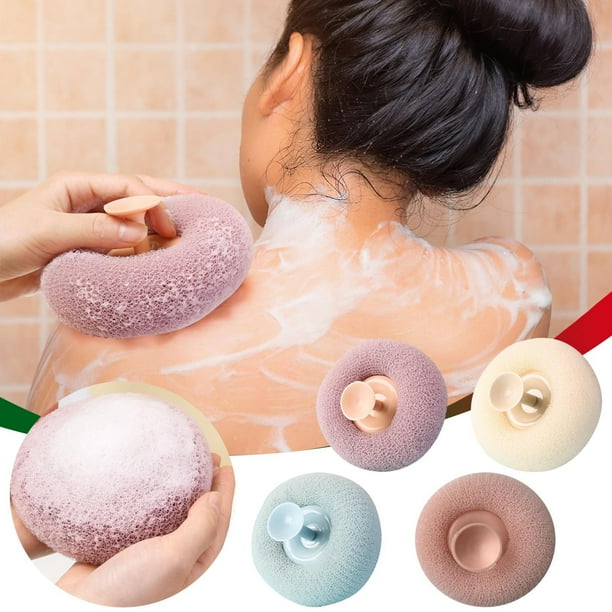 Xihbxyly Nueva Esponja de Baño, Cepillo Exfoliante Supersuave, Masaje de 360 Grados, Malla Transpirable, Fácil de Colgar con Ventosa, Apta para Ducha y Baño, para Adultos y Mujeres, Tamaño 12 X 12 X
