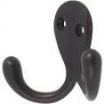 thumbnail image 2 of Double Robe Hook, 2-1/8" High, 1" Projection, Matte Black by Stone Harbor Hardware, 2 of 4