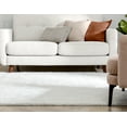 thumbnail image 5 of Well Woven Waina Ivory & Thick & Soft Geometric Shag Area Rug 5x7 (5'3" x 7'3"), 5 of 8