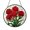 Acrylic 3.5 Inch, variant on Red Carnation Stained Glass Style Suncatcher Window Hanging, Botanical Floral Art Decor, Elegant Garden Inspired Ornament for Kitchen Home Accent
