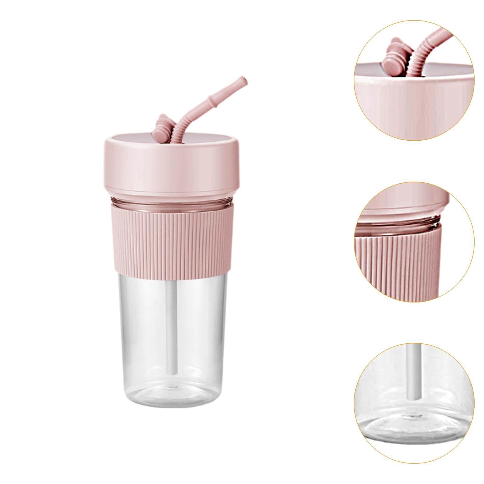 Fancyes Electric Juicer Blender Cup Mini Blender Bottles Handheld Electric Juice Cup Mixer Fruit Machine for Gym Kitchen Pink