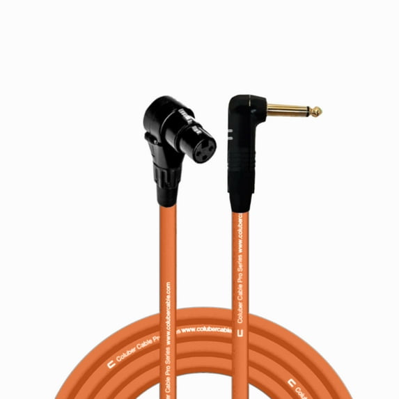 Coluber Cable Right Angle XLR Female to Right Angle 1/4" TS 3-Pin Connector