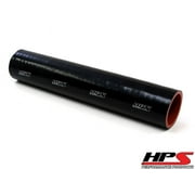 HPS 2" ID x 12" Long 4-ply Reinforced High Temp Silicone Tube Couper Hose Black