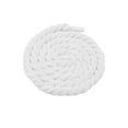 thumbnail image 2 of INSPIRE CHIC Chunky Rope Laces Round Hand-woven Shoe Laces Solid Color Shoelaces for Sneakers 1 Pair 80cm/31.50" White, 2 of 5