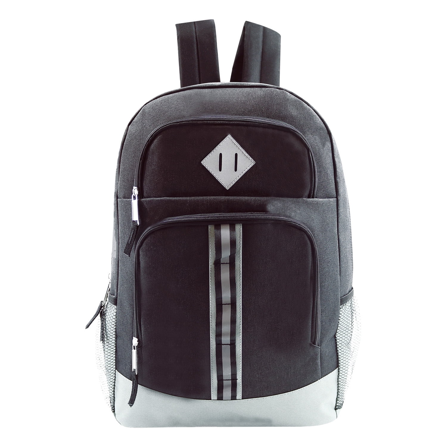 18" Deluxe Wholesale Backpack in Black Colors Bulk Case of 24