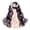 Navy, variant on QASIEATN 160*50cm Women Flower Print Long Soft Wrap Scarf Simulation Silk Shawl Scarves Daily Wear Casual Accessories Scarf for Women