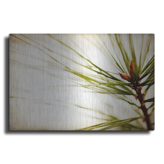 Luxe Metal Art 'Pine Needles' by Jessica Rogers, Metal Wall Art, 36"x24"