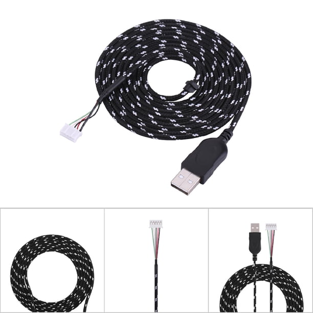 Cables Usb Raton Cable USB De 2,2 Metros De Repuesto Para Ratón Kana, Material Trenzado ...