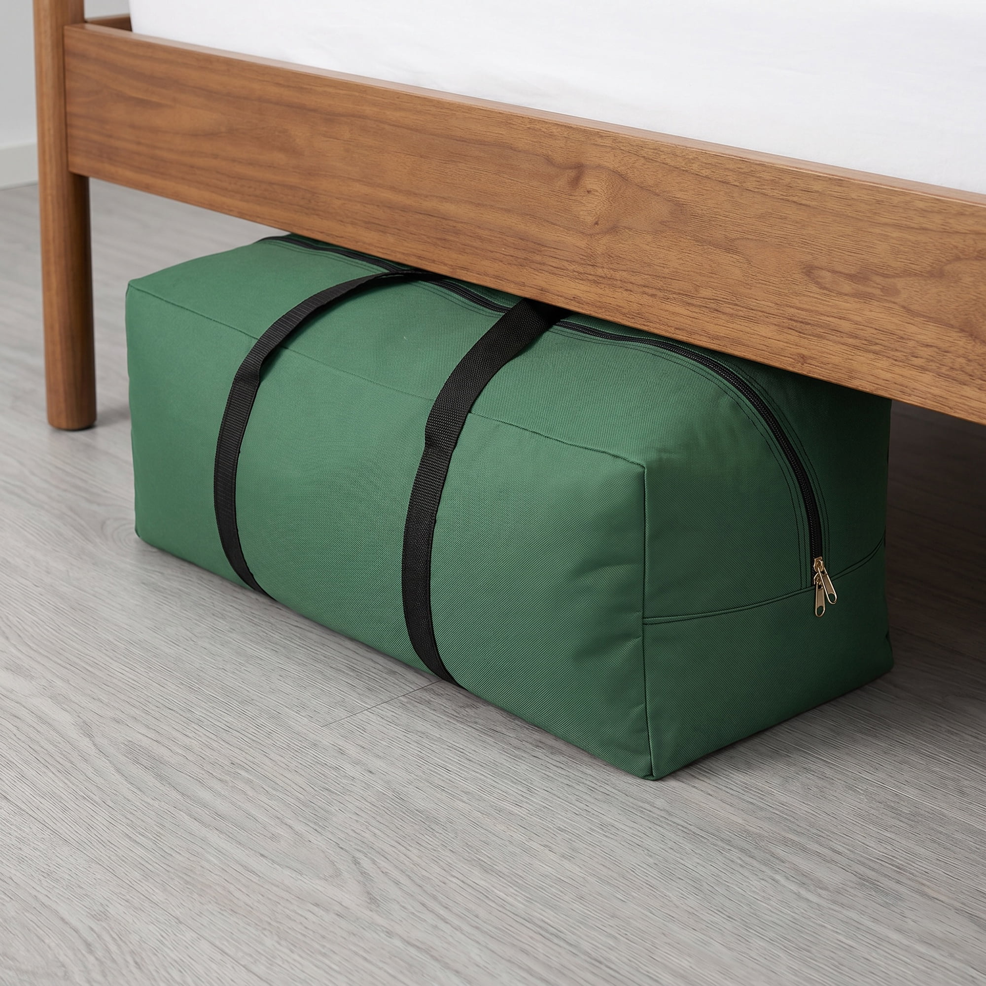 Unique Bargains Zipper Duffel Waterproof Oxford Moving Bag Green 23.6" x 12.2" x 9.4"