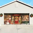 thumbnail image 3 of Large Christmas Garage Door Cover 16x7 ft, Polar Express Snowman Garage Door Banner Decor, Vintage Believe Train Backdrop for Outdoor Indoor Xmas Eve Wall Decor, 3 of 5