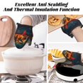 thumbnail image 7 of Pofeuu Colorful Starry Sky Sleep Dog Print Thickened Mini Silicone Oven Mitts Heat Resistant, Rubber Oven Mitt Gloves, Finger Pinch Grips, Pot Holder, Silicone Potholder, 7 of 7