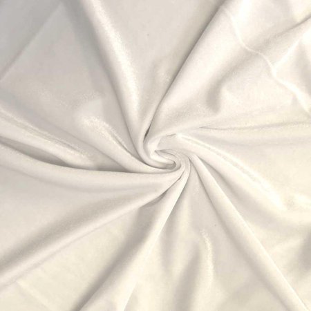 FWD 60" Stretch Velvet Sewing & Craft Fabric By The Yard, off White