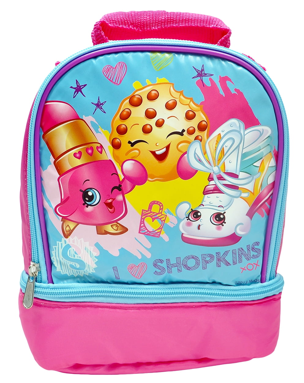 I Heart Shopkins Drop Bottom Zip Insulated Lunch Bag
