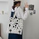 thumbnail image 2 of Bolso de hombro con estampado de vaca para mujer bolsa de Likrtyny compras de gran capacidad de lona con estampado de vaca, 2 of 9