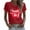 C#Red, variant on Valentines Tshirts for Women Love Print Retro T-Shirt Round Neck Short Sleeve Blouse Valentine Tops for Women 2026 Spring Outfits