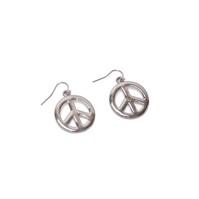 Boucles d'Oreilles Costume - Signe de Paix - Argent
